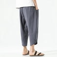 thumbnail image 4 of HXWCHs Pantalon Décontracté en Lin pour Homme Résistant aux Plis Tenue de Golf Gris TTTG, 4 of 9