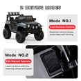 thumbnail image 6 of Luku 2-Seater Ride On Truck Car, 12V Battery Powered Electric Vehicle with Parent Remote Control, 2 Speeds, Led Lights, Mp3 Player, Safety Belt, Black, 6 of 7
