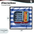 thumbnail image 4 of Stupell Industries French Country Sardines On Striped Cloth Black Framed Giclee Art, 24 x 24, by Kate Jarvik Birch, 4 of 8