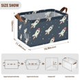 thumbnail image 7 of Yayeee Foldable Storage Basket for Shelves with Handles Waterproof Cloth Bins, Rocket Pattern, 7 of 7