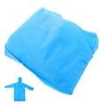 thumbnail image 2 of Poncho de lluvia largo reutilizable para adultos con capucha, impermeable, para hombres y mujeres, impermeable azul de EVA, poncho de lluvia ligero para exteriores, 2 of 7