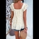 thumbnail image 4 of Blusas Tipo Túnica de Verano para Mujer, Blusas Informales Elegantes, Holgadas, de Corta. Albaricoque M, 4 of 10