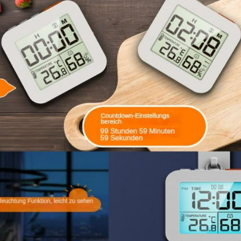 Alarm Clock Funkwecker Thermometer Water Proof Timer For Shower