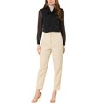 thumbnail image 2 of Allegra K Women's Tie Neck Chiffon Long Sleeve Shirt, 2 of 6