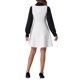 thumbnail image 3 of Vestido A-Line sin mangas de tweed a cuadros para mujer INSPIRE CHIC XS Blanco, 3 of 6