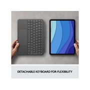 Logitech Combo Touch Backlit Keyboard Case with Trackpad for Pad Pro 11-inch (1st, 2nd, 3rd, 4th gen - 2018, 2020, 2021, 2022) - Oxford Gray