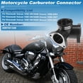 thumbnail image 2 of Aislante de unión de admisión de carburador Unique Bargains para Kawasaki Vulcan 1500 VN1500E Classic 1998-2004 Conector de carburador de motocicleta de goma negra 1 Pcs, 2 of 6
