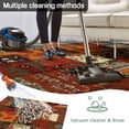thumbnail image 5 of Boho Vintage Outdoor Rug for Patio/Deck/Porch, Non-Slip Large Area Rug 6 x 9 Ft, Brown Ethnic Middle Century Geometric Indoor Outdoor Rugs Washable Area Rugs, Reversible Camping Rug Carpet Runner, 5 of 8