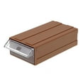 thumbnail image 3 of Stackable Plastic Hardware Parts Storage Boxes Component Screws Tool Box Brown, 3 of 8