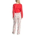 thumbnail image 2 of Goodnight Kiss Magic 3's Fleece Pajama Set with Slippers, Red/Cardinal, X-Large, 2 of 4