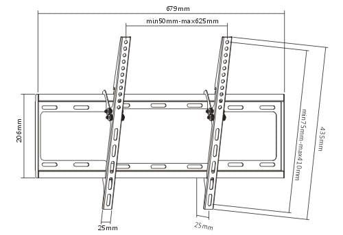 Slim flat LCD LED TV Wall Mount Bracket Tilt 40 42 43 46 47 48 50 55 60 65 70