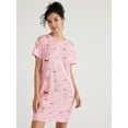 thumbnail image 2 of Joyspun Women's Short Sleeve Sleepshirt, Sizes S to 3X, 2 of 6