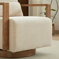 thumbnail image 6 of Yesurprise Swivel Arm Chair, Accent Sofa Chair, 360-degree Swivel Sofa Linen Blend Accent Chair with 1pc Throw Pillow for Living Room Nursery Hotel Bedroom, 6 of 8