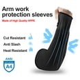 thumbnail image 5 of HOLLY Cut Resistant Sleeves for Arm Work Protection, Level A4, HPPE Gray, 1 Pair with Thumb Hole, Large Size, 5 of 5