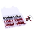 thumbnail image 4 of Kit de pernos de carenado de motocicleta Sunnimix 173 de montaje universal Tornillos de pernos rojo, 4 of 8
