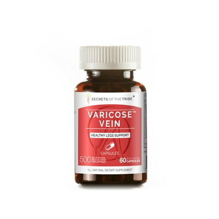 Varicose Vein 60 Capsules, 500 mg, Butcher's Broom, Horse Chestnut, Bilberry, Cayenne, Gotu Kola, Grape. Healthy Legs