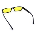 thumbnail image 7 of SA106 Mens Hippie Pimp Color Lens Narrow Rectangular Black Frame Sunglasses Yellow, 7 of 7