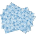 thumbnail image 2 of Blue Christmas Placemats Set of 4 Seasonal Winter Blue and White Snowflake Place Mats 12x18 Inch Xmas Holiday Washable Table Mats for Home Party Kitchen Dining, 2 of 8
