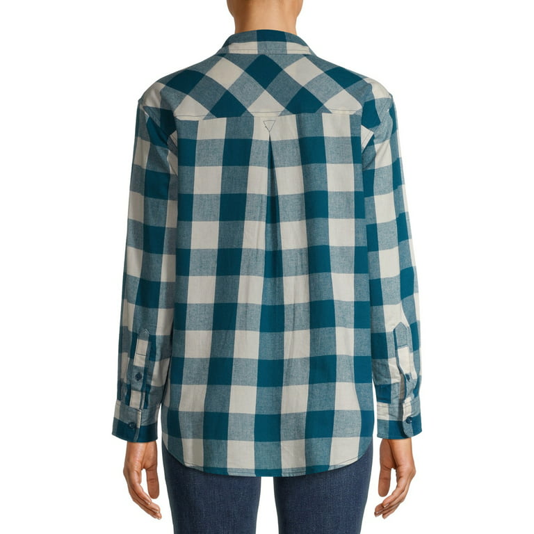Time and Tru Women's Flannel Shirt, Sizes XS-3XL 