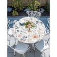 thumbnail image 6 of Watercolor Wildflowers Round Fitted Tablecloth with Elastic Edge, Waterproof Table Cloth Table Cover for 55"-60" Tables, Spring Pastoral Botanical Flowers Tablecloths for Dining Picnic Indoor Outdoor, 6 of 9