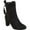 Black, variant on Journee Womens Zuri Inside Zip Block Heel Booties