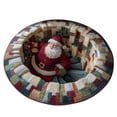 thumbnail image 2 of Christmas 3D Rug,Optical Illusion Round Area Mat, Decorative Deep Vortex Illusion Rug With Depth Pattern,Funny Santa Claus Non-Slip Mats,For Living Room & Bedroom Christmas Decor (E,39.37"), 2 of 7
