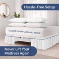 thumbnail image 3 of Elastic Wrap-Around Dust Ruffled Bed Skirt - Easy Fit with Pleated 15" Drop, 3 of 7