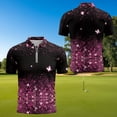 thumbnail image 4 of Garronmavis Matching Golf Shirts for Couple Pink Glitter Butterfly His and Hers Golf Shirts Matching 4-Way Stretch Mens Hawaiian Shirt Golf Accessories for Men for Tennis Enthusiasts, 4 of 6