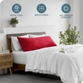 thumbnail image 2 of Bare Home Funda de Almohada Corporal - Cierre de Cremallera - Ultra Suave - Doble Cepillado - Rojo, 2 of 8