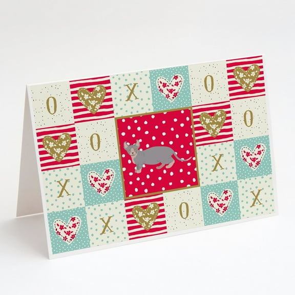 Dwelf #4 Cat Love Greeting Cards and Envelopes Pack of 8