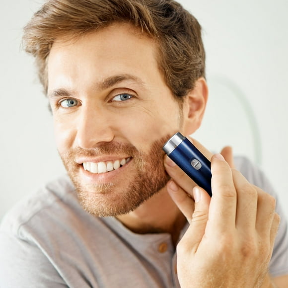 Deals 50% Off Clear New Mini Shaver For Men 2022 New Small Steel High-power Portable Shaver Blue
