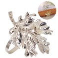 thumbnail image 1 of Coofit Napkin Ring Rhinestone Stainless Steel Napkin Wrap Wedding Decor for Banquet, 1 of 6