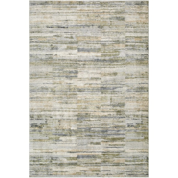 BoutiqueRugs Yancy Contemporary Area Rug - LightGray, LightBeige, Olive - 18" x 18" Sample