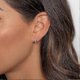 thumbnail image 4 of 14K Gold Plated Cubic Zirconia Cuff Earrings Huggie Stud, 4 of 4
