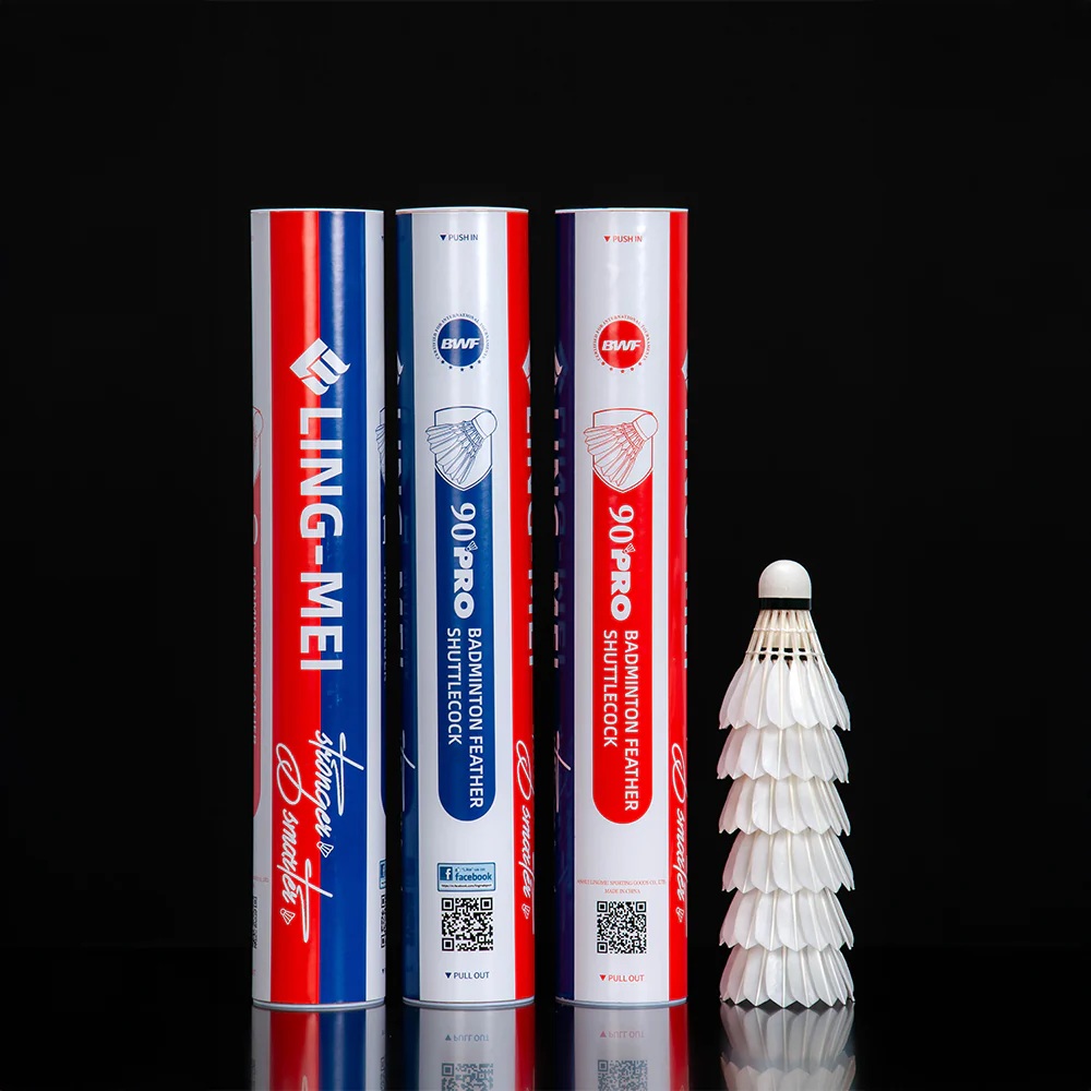 LINGMEI LING-MEI Goose Feather badminton shuttlecock LM90 Pro (2-Tube Set)