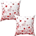 thumbnail image 2 of Valentines Day Heart Throw Pillows Cover Set of 2 Mothers Day Love Hearts Pillow Covers 18x18 Inch Wedding Decorative Pillow Case Gift for Girls Women Outdoor Bedroom Couch Sofa Decor, 2 of 6