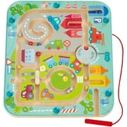 HABA Town Maze Wooden Magnetic Travel Game For Preschoolers