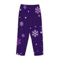 thumbnail image 3 of Lsque Crystal Purple Snowflake Print Women's Pajama Pants, Lounge Pant - Comfortable Home Wear,Elastic Waistband, Stylish Design-X-Large, 3 of 9