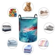 thumbnail image 4 of Balery Aurora Borealis Village Cesta de ropa redonda con asas, impermeable, independiente, para ropa, juguetes, dormitorio y familia-Small, 4 of 6