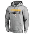 thumbnail image 2 of Men's Ash Pittsburgh Steelers Iconic Collection Fade Out Pullover Hoodie, 2 of 3