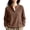 Coffee, variant on Women's Henley Tops Buttoned Long Sleeve Pullover T Shirts Cozy Lightweight Warm Soft Warm Autumn Winter Dailywear Tops Black XL