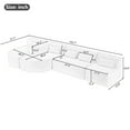 thumbnail image 2 of Harper & Bright Designs Modular Boucle Floor Couch Set, Modern Compressed Sectional Sofa with Two Chaise Lounge, 4 PC Free Combination Foam Sofa for Living Room, 143.7" Beige, 2 of 20