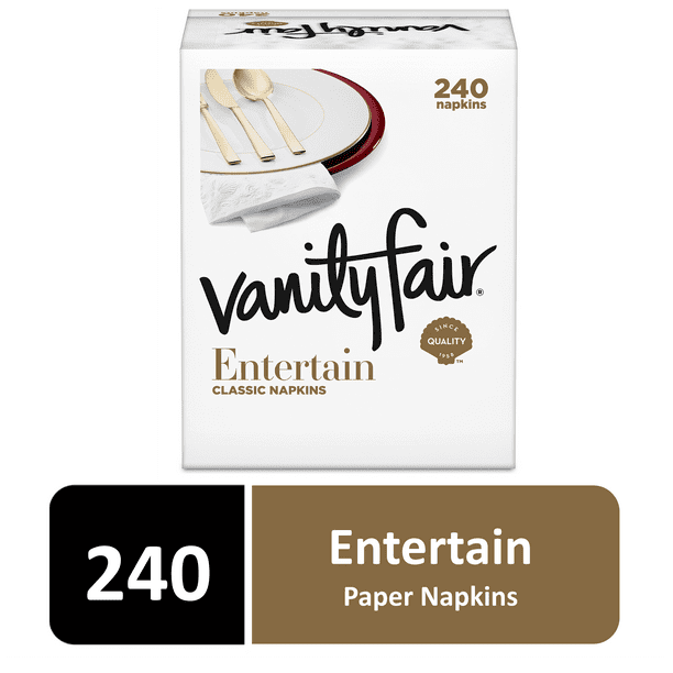 Vanity Fair Entertain Paper Napkins, 240 Count