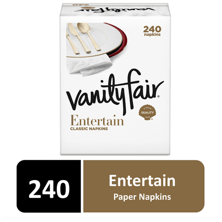 Vanity Fair Impressions Dinner Paper Napkins, 240 Count