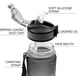 thumbnail image 3 of 1 botella de agua de 1 litro con pajita, marcas de tiempo, botella de agua deportiva motivacional, botella de bebidas gratis para niñas, niños, fitness, al aire libre, ciclismo, gimnasio, escuela y oficina (negro mate) Sincero Electrónica, 3 of 5