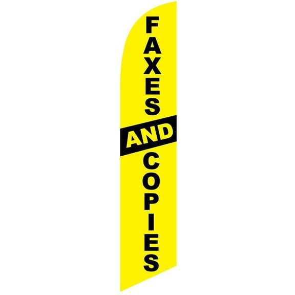 Faxes and Copies Feather Banner Swooper Flag -No Wind Required- Replacement FLAG ONLY