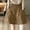Coffee, variant on IUYRTFE Women's High Waist Loose Fit Summer Shorts with Pockets Elastic Waist Casual Straight Leg Bottoms