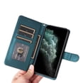 thumbnail image 5 of JTCASES Compatible with iPhone 11 Pro 5.8 inch Case Wallet Flip Folio Case [Kickstand] with RFID Blocking Card Holders [Shockproof] and Wrist Strap Phone Cover for Men Women Girls, Darkgreen, 5 of 12