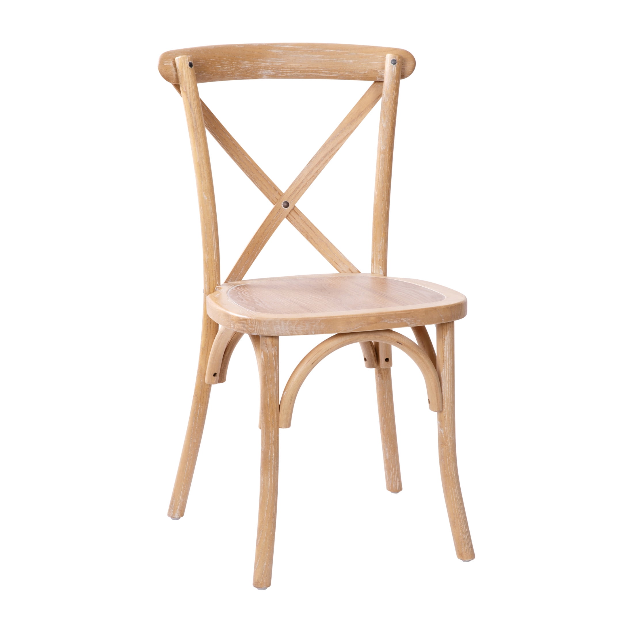 Merrick Lane X-Back Bistro Style Wooden High Back Dining Chair in Driftwood