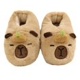 thumbnail image 4 of Capibala lindas Zapatillas de felpa para niñas en casa, bolsa de animales conejillo de indias de agua y zapatos cálidos antideslizantes de algodón, zapatillas para parejas, 4 of 5